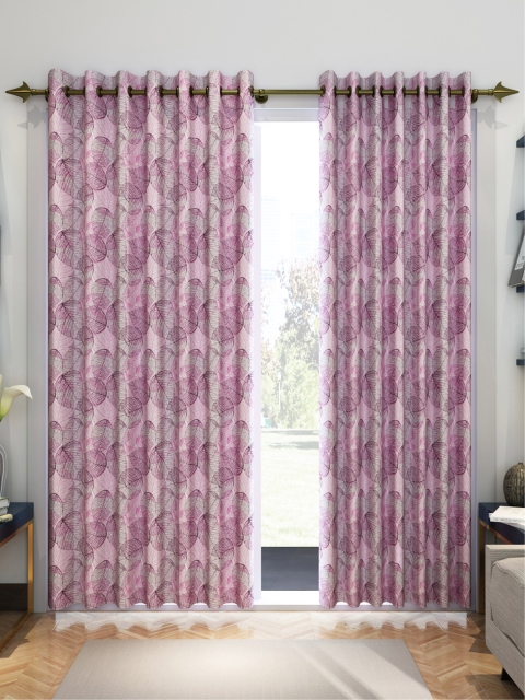 

Divine Casa Pink & Black Set of 2 Door Curtains