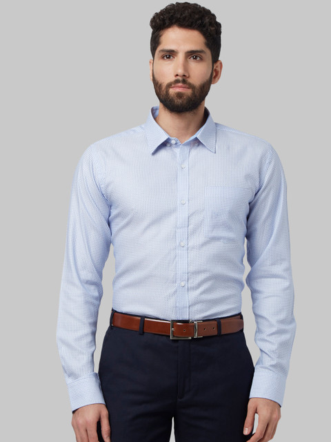 

Park Avenue Men Blue Slim Fit Printed Formal Shirt
