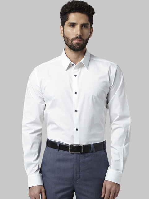 

Park Avenue Men White Slim Fit Solid Formal Shirt