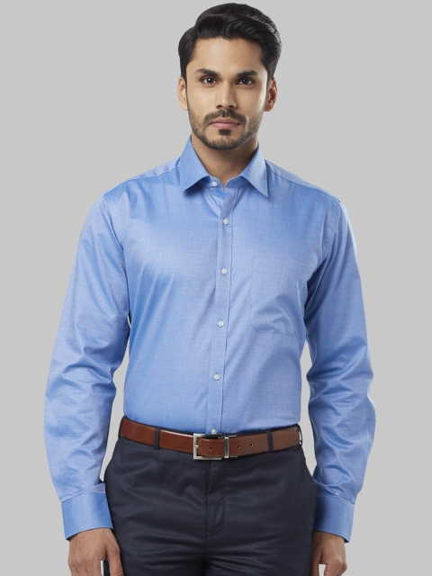 

Raymond Men Blue Regular Fit Solid Formal Shirt