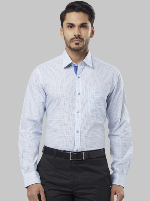 

Raymond Men Blue Regular Fit Printed Formal Shirt