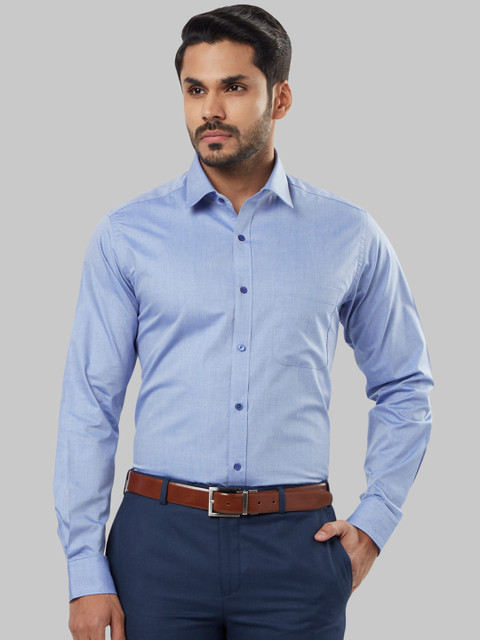 

Raymond Men Blue Slim Fit Solid Formal Shirt