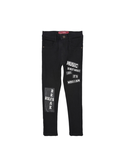 

CHALK by Pantaloons Boys Black Tapered Fit Mid-Rise Clean Look Jeans