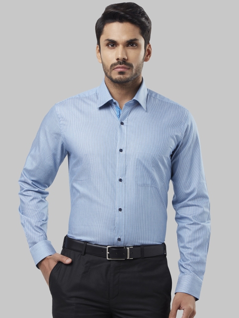 

Raymond Men Blue & White Regular Fit Striped Formal Shirt