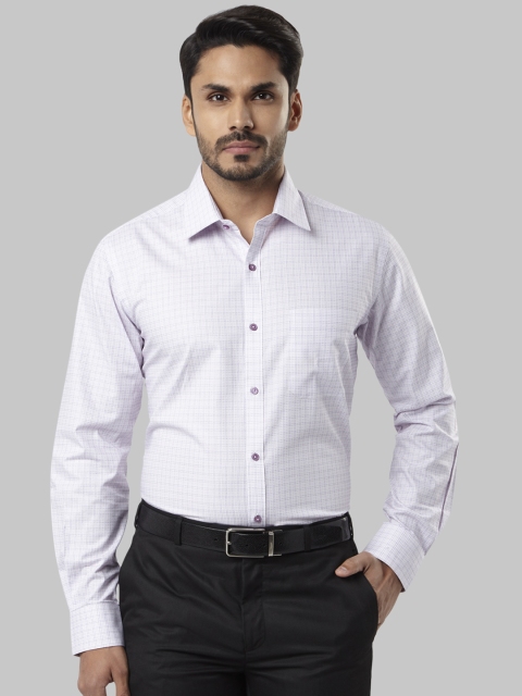 

Raymond Men Lavender Regular Fit Checked Formal Shirt