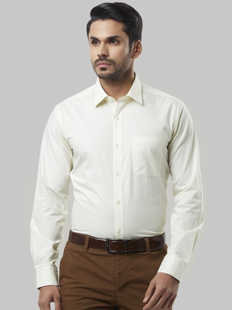 

Raymond Men Cream-Coloured Regular Fit Solid Formal Shirt