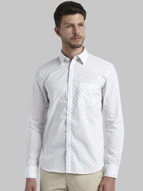 

Parx Men White Regular Fit Printed Casual Shirt