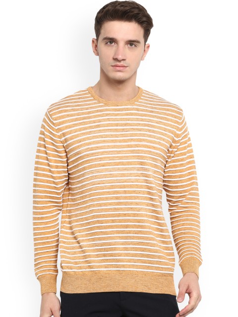 

Monte Carlo Men Beige Striped Pullover