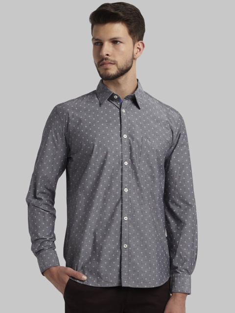 

Parx Men Grey Regular Fit Printed Casual Shirt