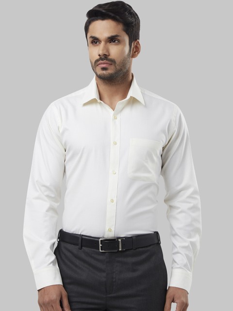 

Raymond Men Cream-Coloured Slim Fit Solid Formal Shirt