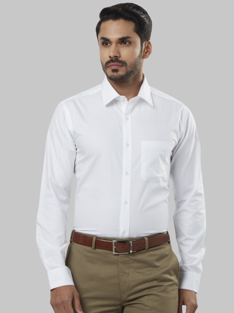 

Raymond Men White Slim Fit Self Design Formal Shirt