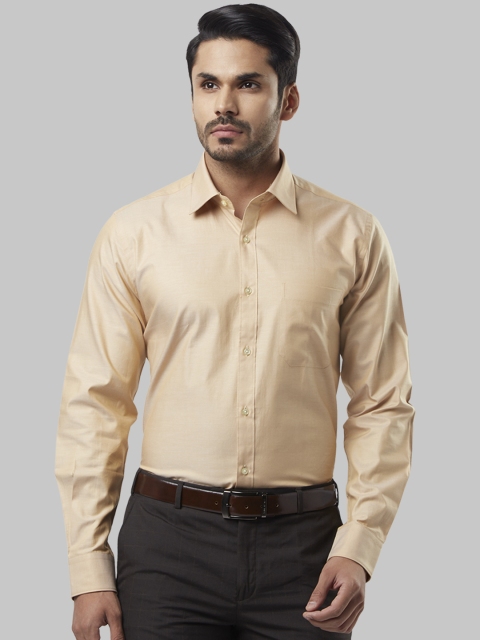 

Raymond Men Beige Regular Fit Solid Party Shirt