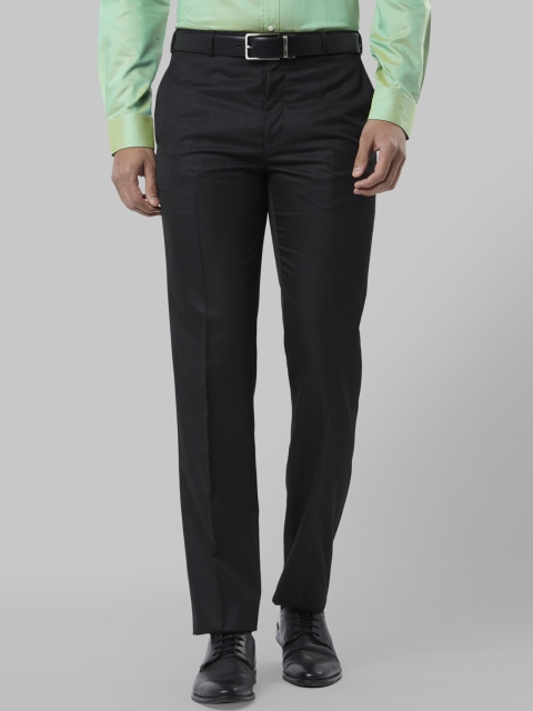 

Raymond Men Black Regular Fit Solid Formal Trousers