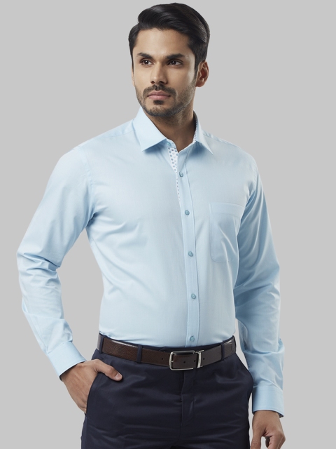 

Raymond Men Blue Regular Fit Solid Formal Shirt