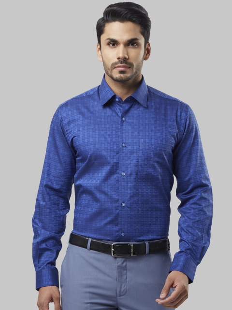 

Raymond Men Blue Regular Fit Printed Formal Shirt