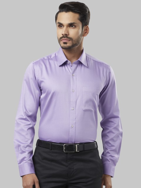 

Raymond Men Purple Regular Fit Self Design Party Shirt