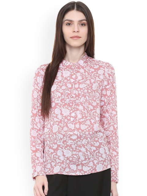 

Van Heusen Women Pink Printed Top