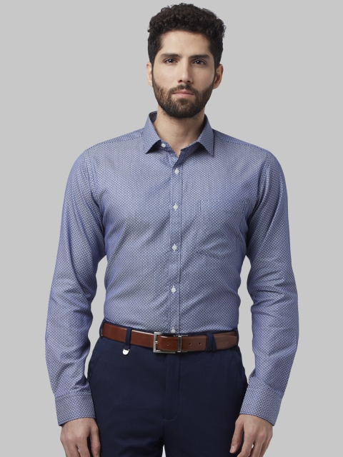 

Park Avenue Men Blue Slim Fit Printed Formal Shirt