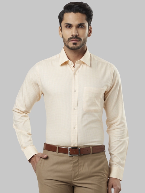 

Raymond Men Orange Slim Fit Checked Formal Shirt