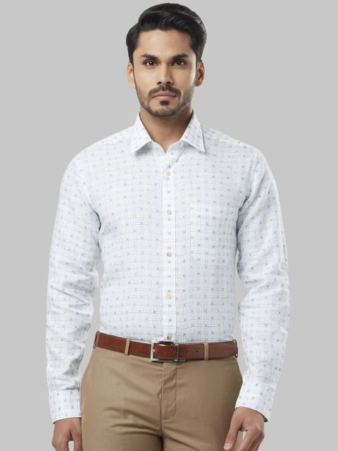 

Raymond Men White Regular Fit Printed Formal Shirt