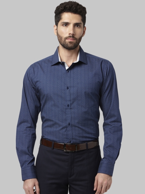 

Park Avenue Men Blue Slim Fit Printed Formal Shirt