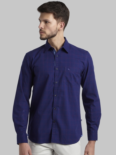 

Parx Men Blue Slim Fit Solid Casual Shirt