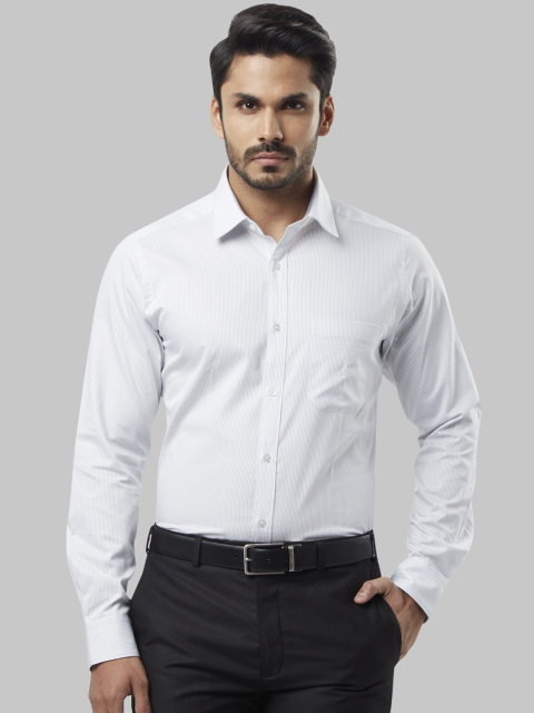 

Raymond Men White Slim Fit Self Design Formal Shirt