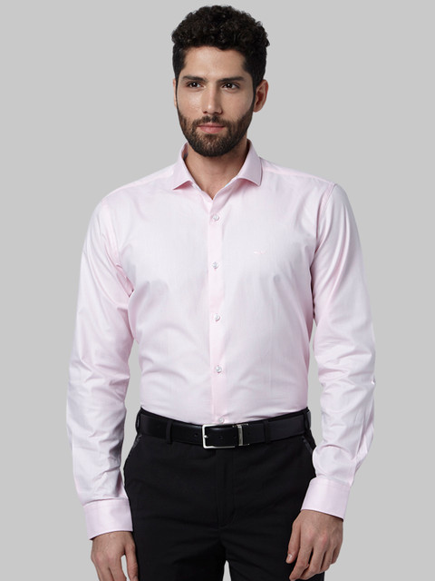 

Park Avenue Men Pink Slim Fit Self Design Formal Shirt