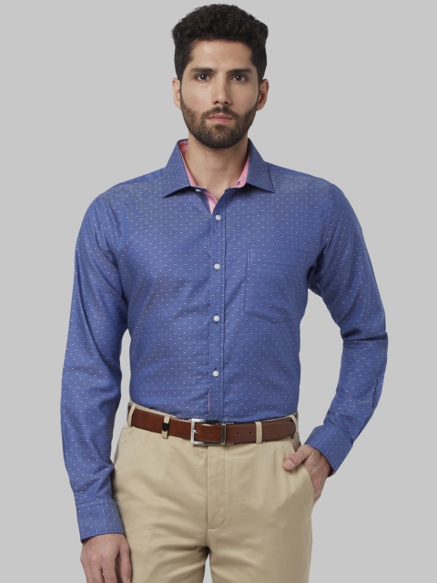 

Park Avenue Men Blue Slim Fit Printed Formal Shirt