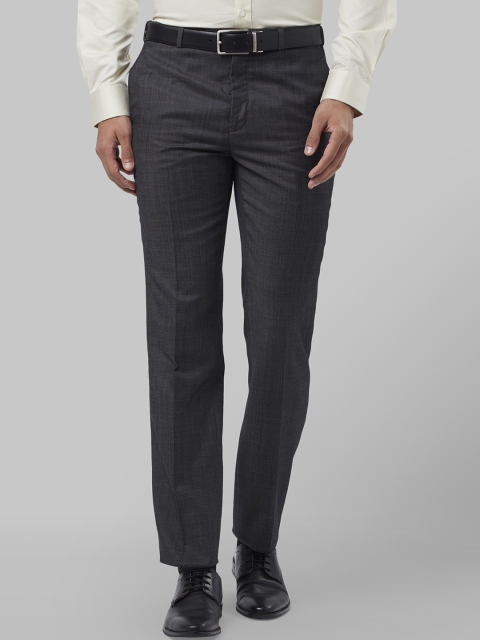 

Raymond Men Black Regular Fit Solid Formal Trousers