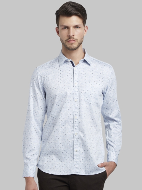 

Parx Men Blue Slim Fit Printed Casual Shirt