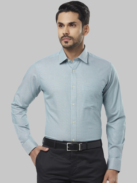 

Raymond Men Green Slim Fit Self Design Formal Shirt