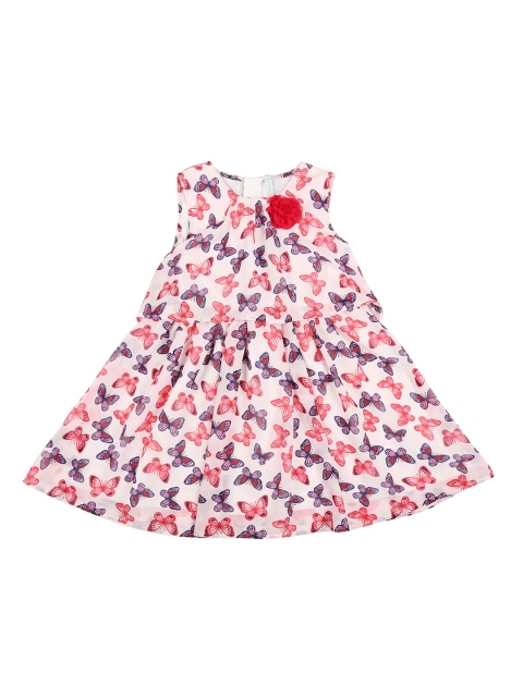 

CHALK by Pantaloons Girls White Printed Fit and Flare Dress