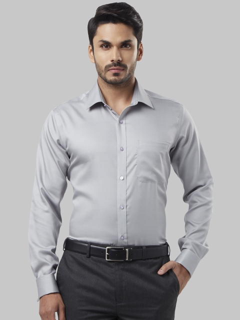 Raymond Men Grey Regular Fit Solid Formal Shirt