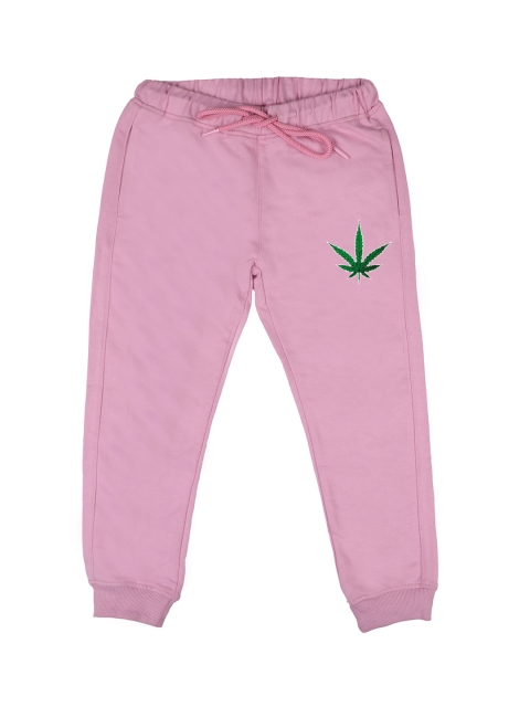 

Wear Your Mind Kids Pink Solid Straight Fit Joggers