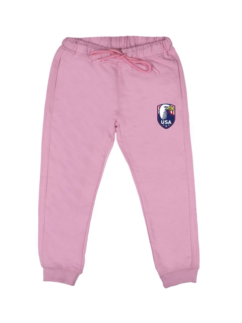 

Wear Your Mind Kids Pink Solid Straight Fit Joggers