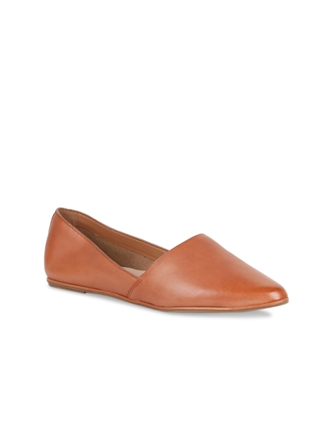 

ALDO Women Brown Solid Synthetic Ballerinas Flats