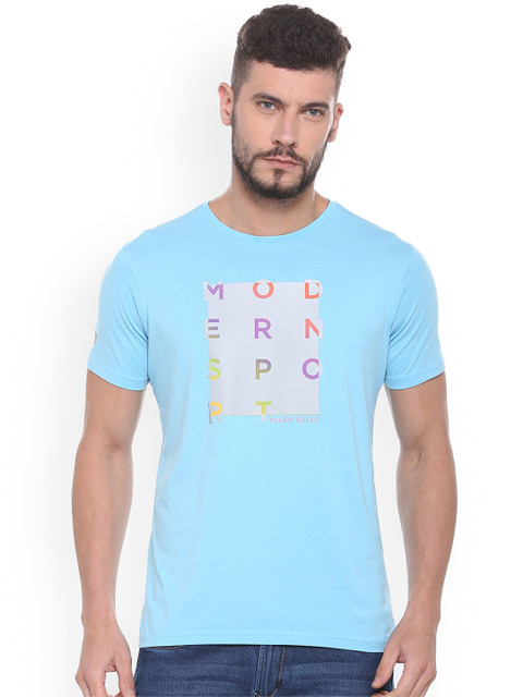 

Solly Sport Men Blue Printed Round Neck T-shirt