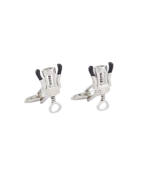 

shaze Silver-Toned Quirky Cufflinks
