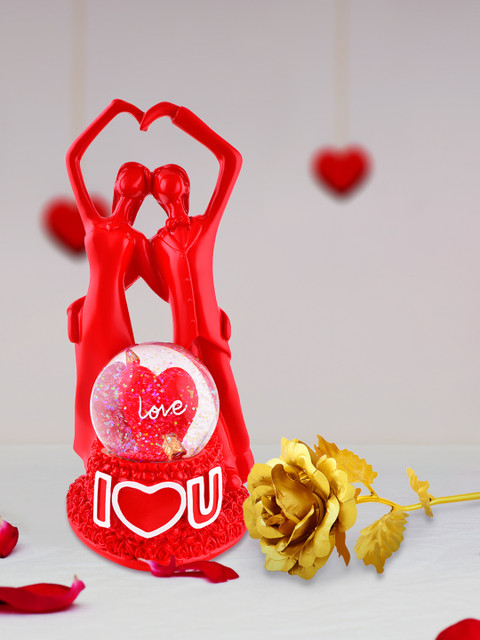 

Archies Multicoloured Combo of Love Figurine & Rose, Multi