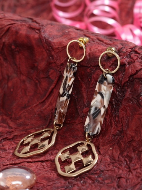 

SASSAFRAS Multicoloured Contemporary Drop Earrings, Multi