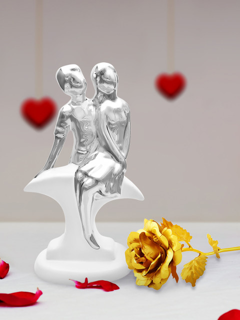 

Archies Multicoloured Combo of Love Figurine & Rose, Multi