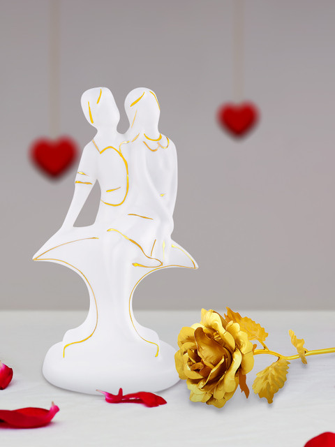 

Archies Multicoloured Combo of Love Figurine & Rose, Multi