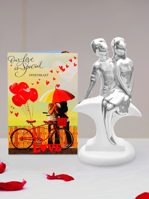 

Archies Multicoloured Couple Figurine with Greeting Card, Multi