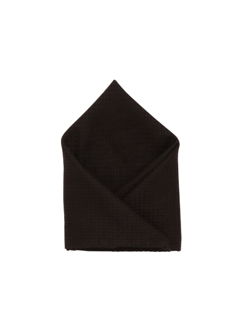 

Blacksmith Men Black Self Design Pocket Square