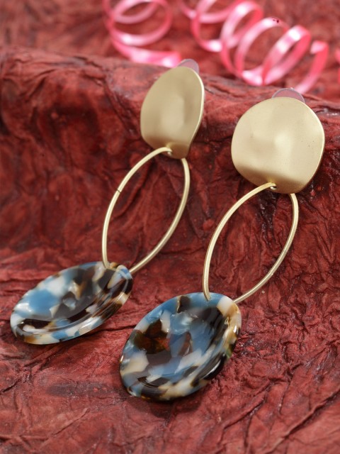 

SASSAFRAS Multicoloured Contemporary Drop Earrings, Multi