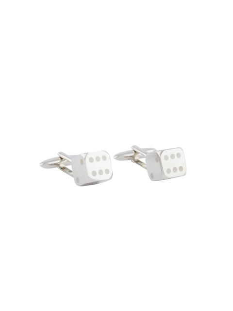 

shaze Silver-Toned Quirky Cufflinks