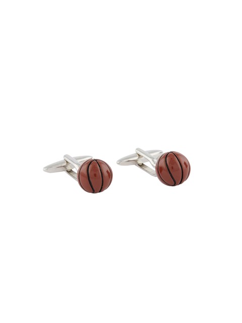 

shaze Brown & Silver-Toned Quirky Cufflinks