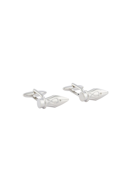 

shaze Silver-Toned Quirky Cufflinks