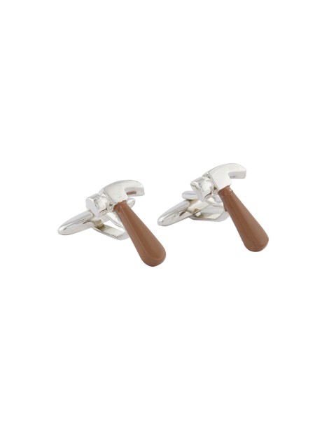 

shaze Silver-Toned Quirky Cufflinks
